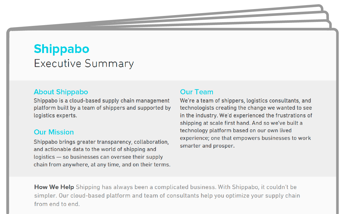 Shippabo Executive Summary Icon Shippabo Executive Summary Icon