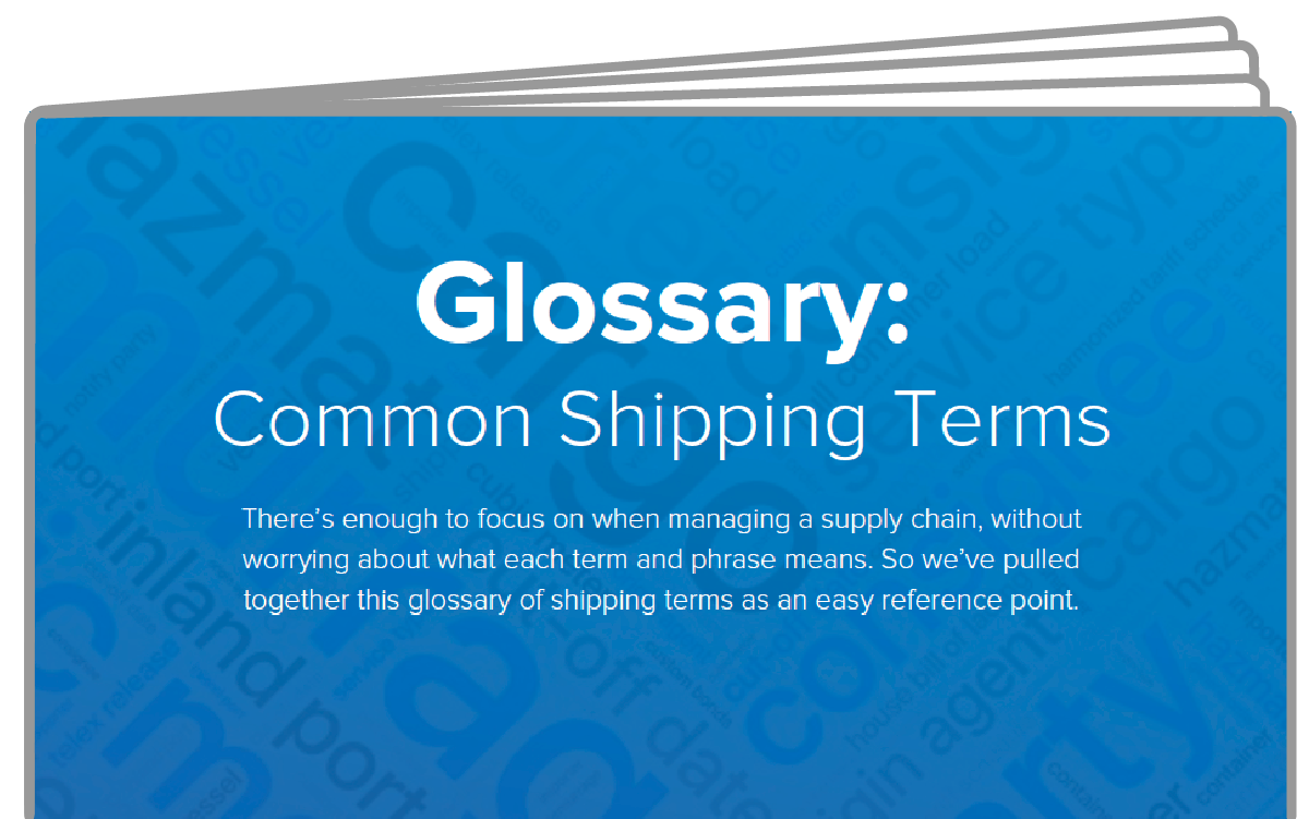 eBook icon Glossary of Shipping Terms